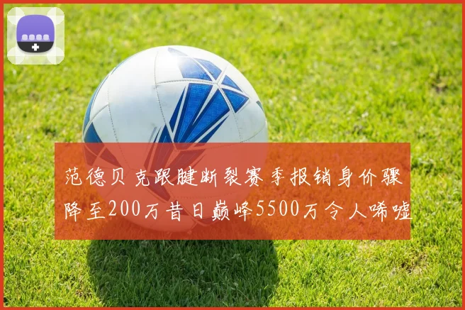 范德贝克跟腱断裂赛季报销身价骤降至200万昔日巅峰5500万令人唏嘘